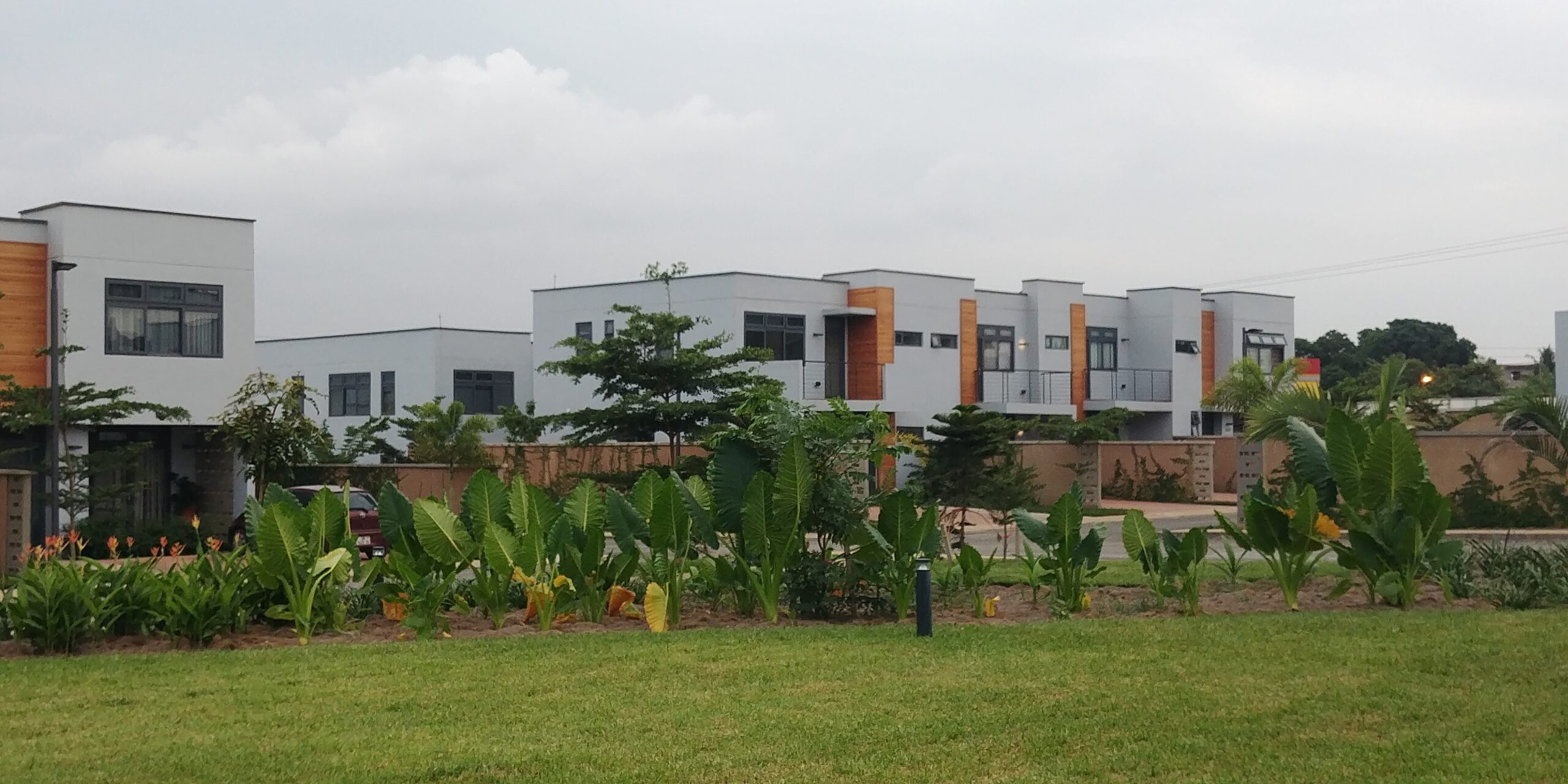 A row of townhomes
